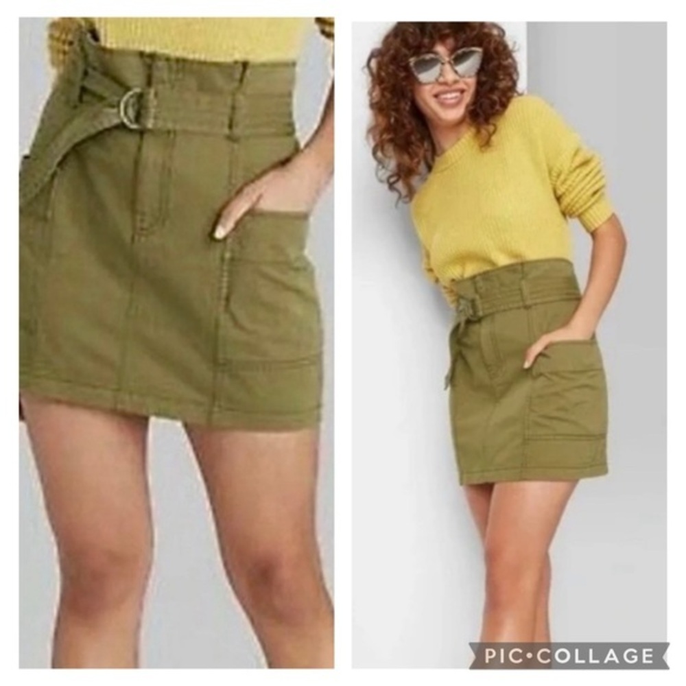 Wild Fable Cargo Style High Rise Mini Skirt Sz Medium